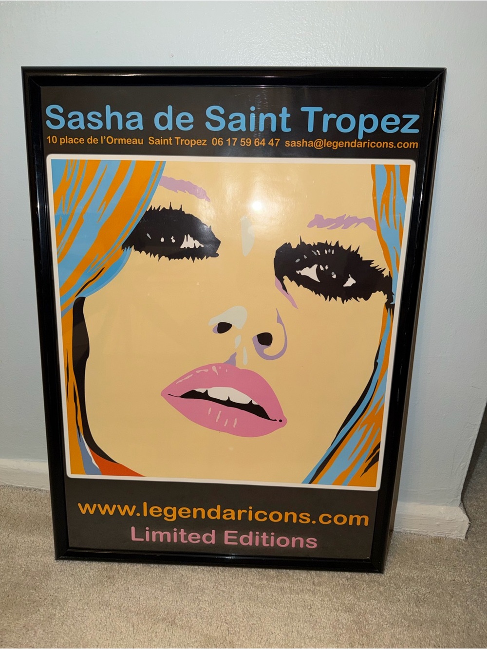 Sasha de Saint Tropez Pop Art, Framed